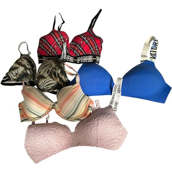 Bundle of 5 Victoria's Secret Bras Size 32D - Picture 1 of 16
